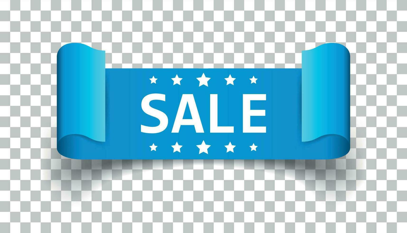 Sale ribbon vector icon. Discount, sold sticker label on isolated background.
