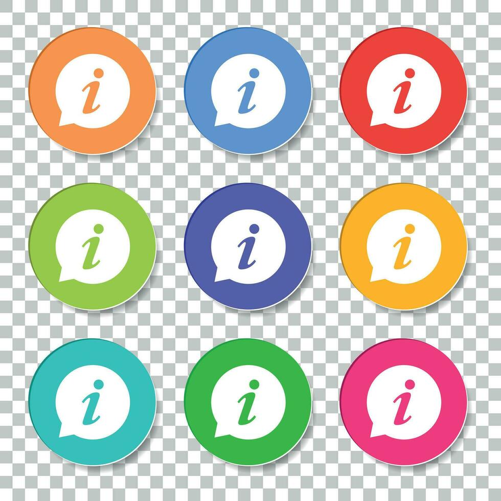 Information Icon vector illustration in flat style isolated on isolated background. Speech symbol for web site design, logo, app, ui.