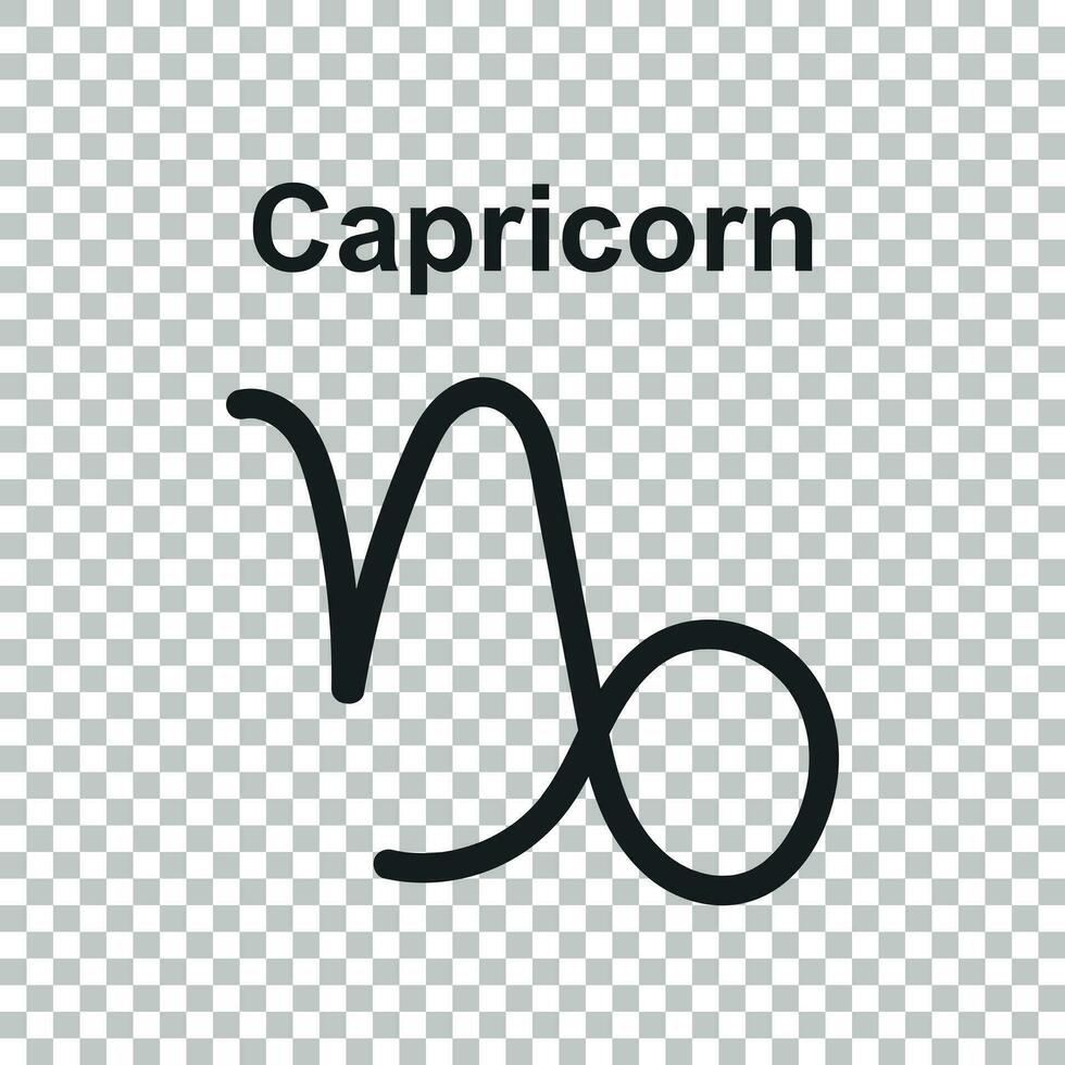 Capricornio zodíaco signo. plano astrología vector ilustración en blanco antecedentes.