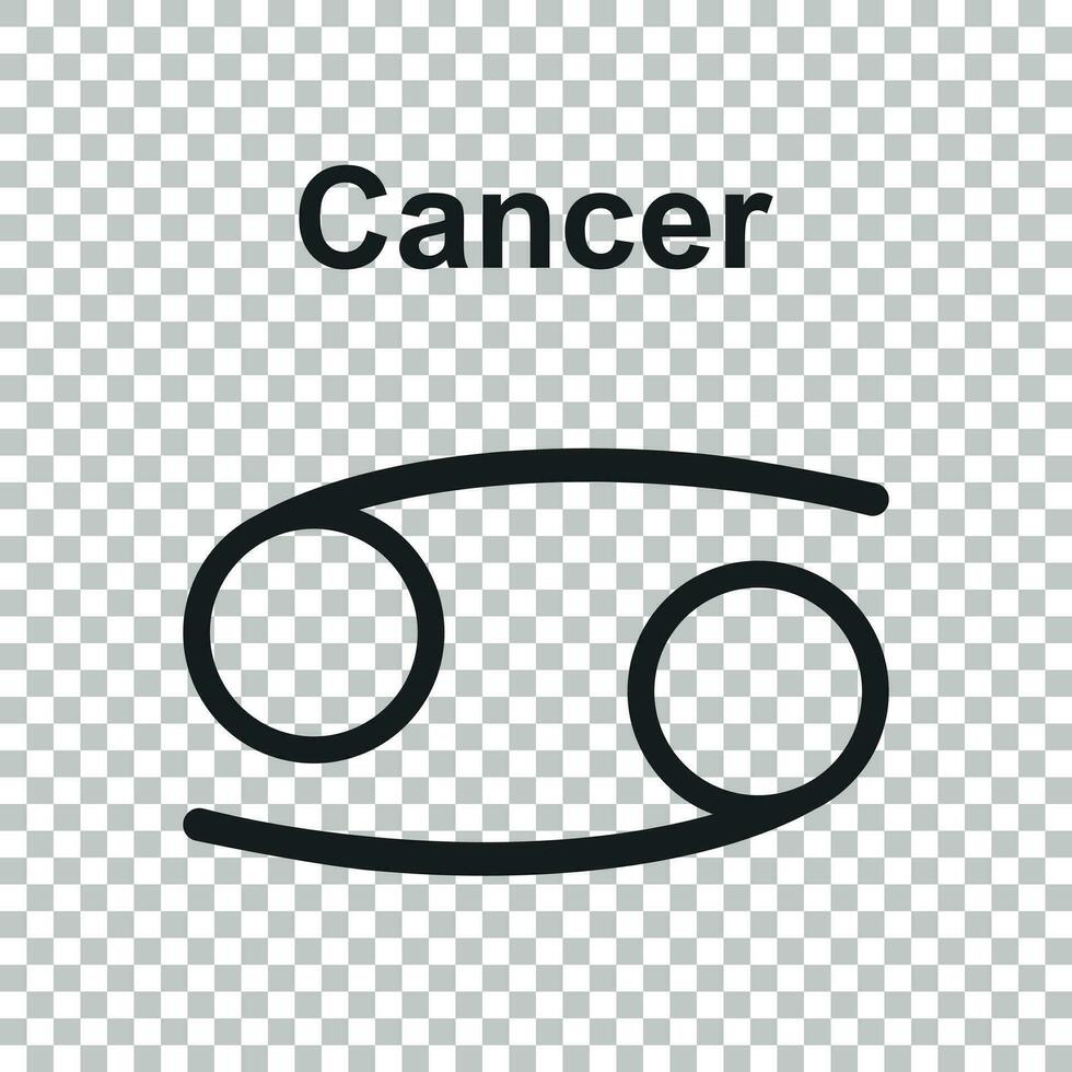 cáncer zodíaco signo. plano astrología vector ilustración en blanco antecedentes.