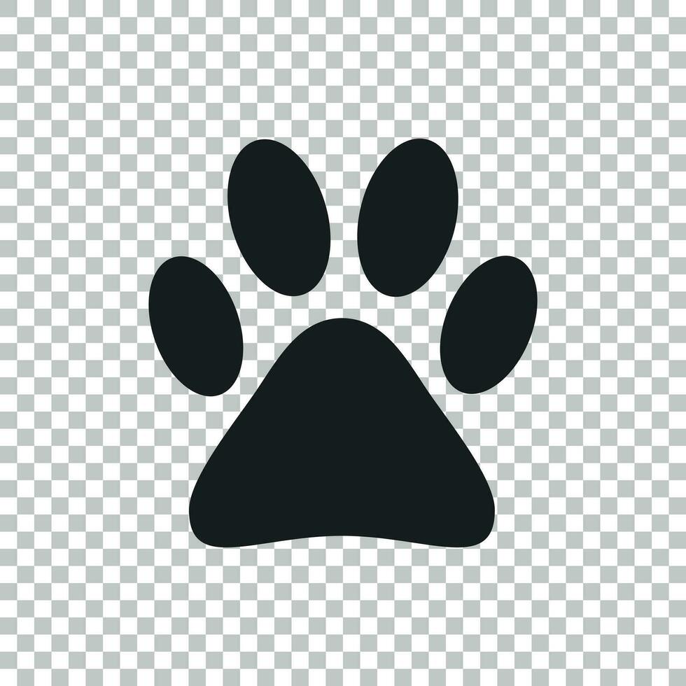 pata impresión icono vector ilustración aislado en aislado antecedentes. perro, gato, oso pata símbolo plano pictograma.