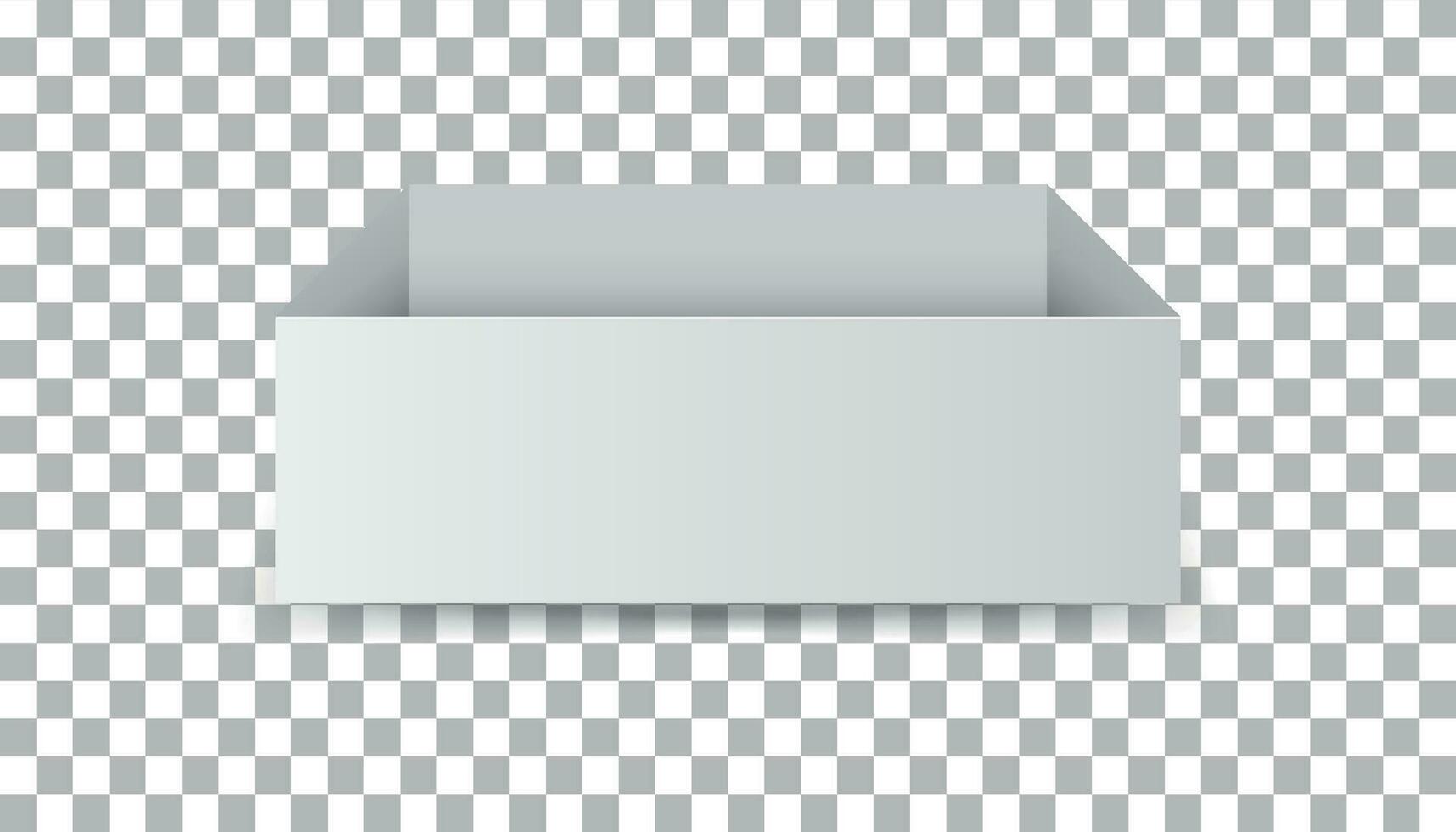 blanco cartulina paquete caja. vector ilustración aislado en aislado antecedentes.