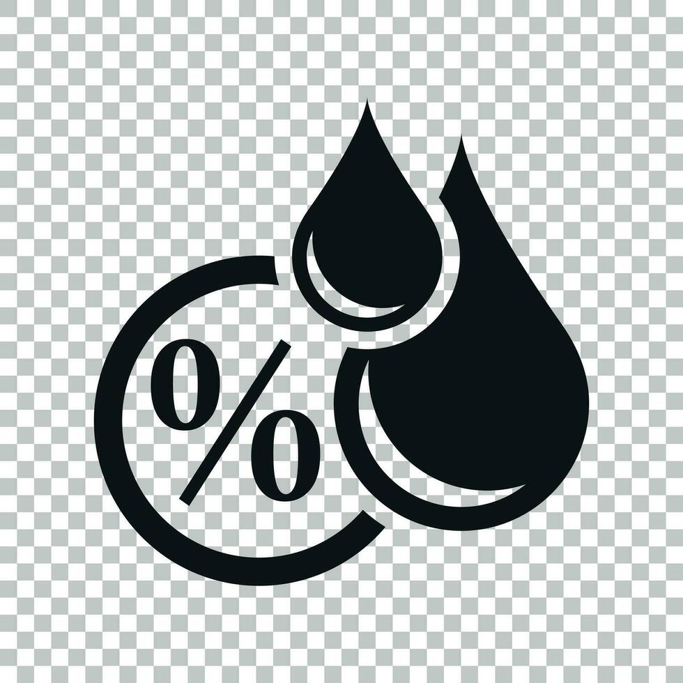Humidity icon in transparent style. Climate vector illustration on isolated background. Temperature forecast business concept.