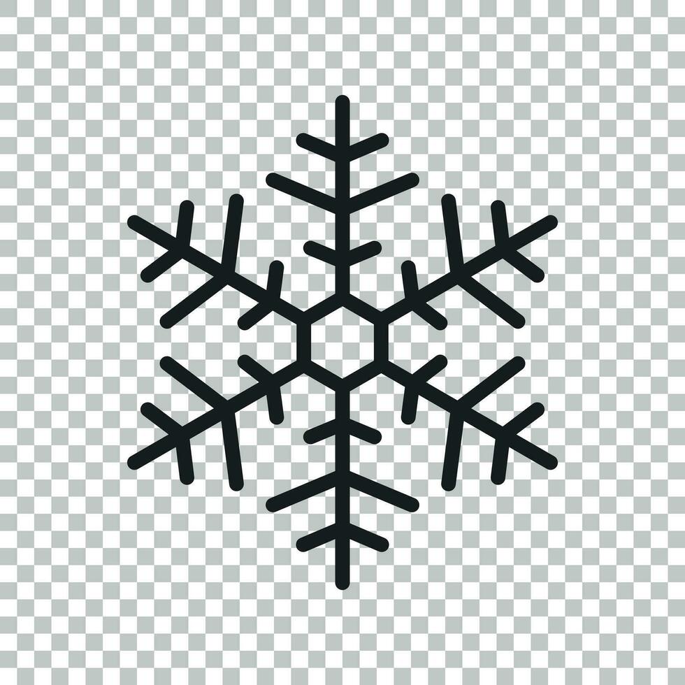 copo de nieve icono vector ilustración en plano estilo aislado en aislado antecedentes. invierno símbolo para web sitio diseño, logo, aplicación, ui