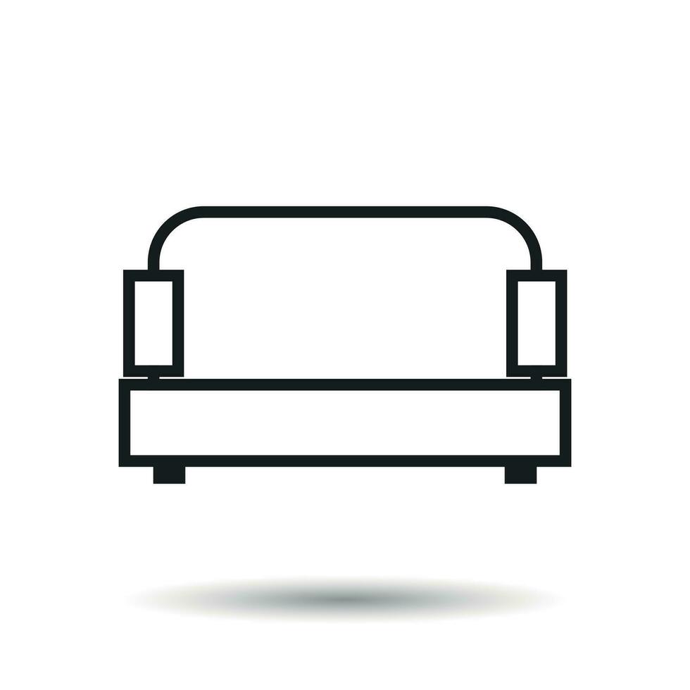 Sofa vector illustration isolated on white background. Sofa icon vector illustration.