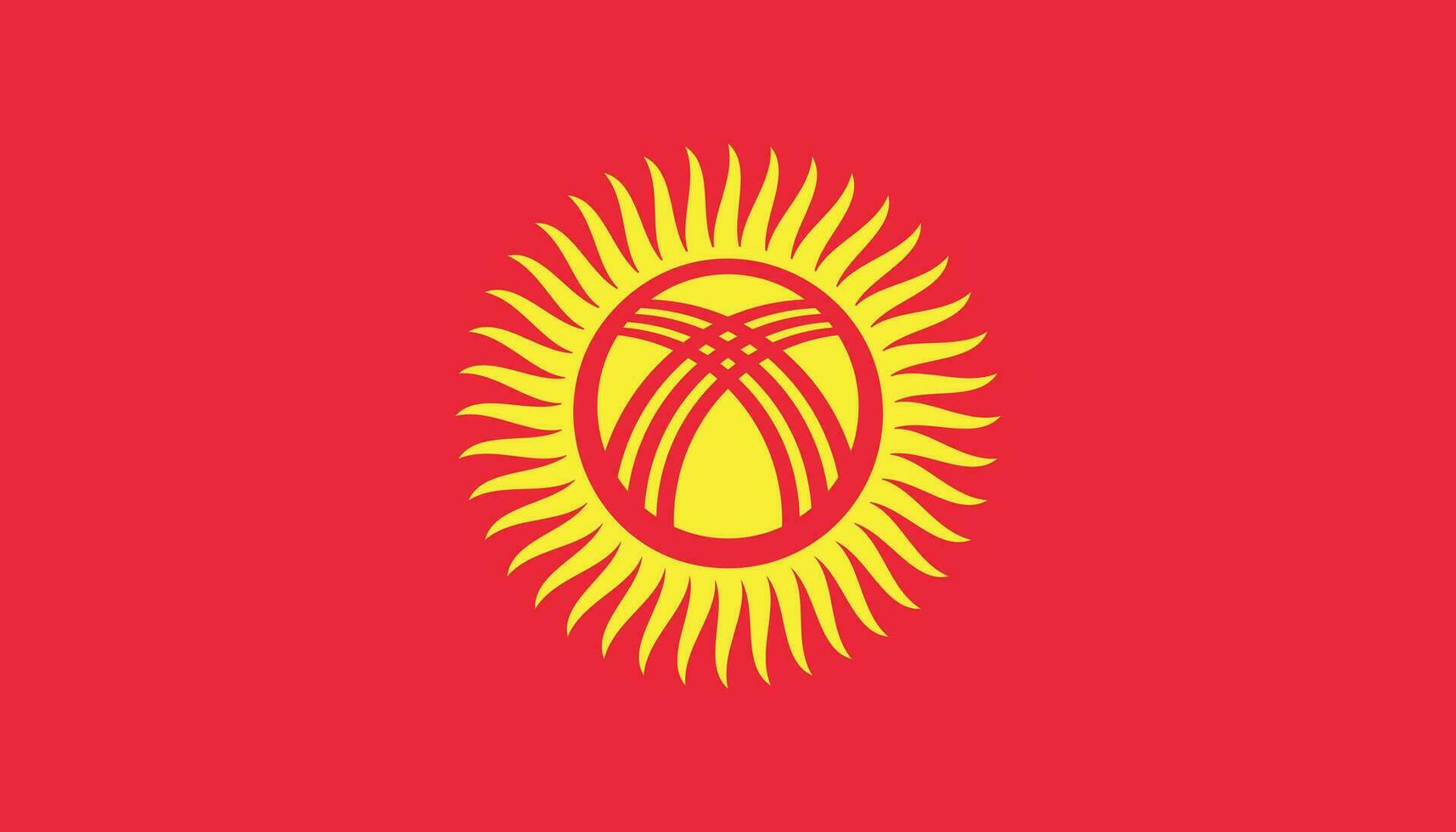 Kyrgyzstan flag icon in flat style. National sign vector illustration. Politic business concept.