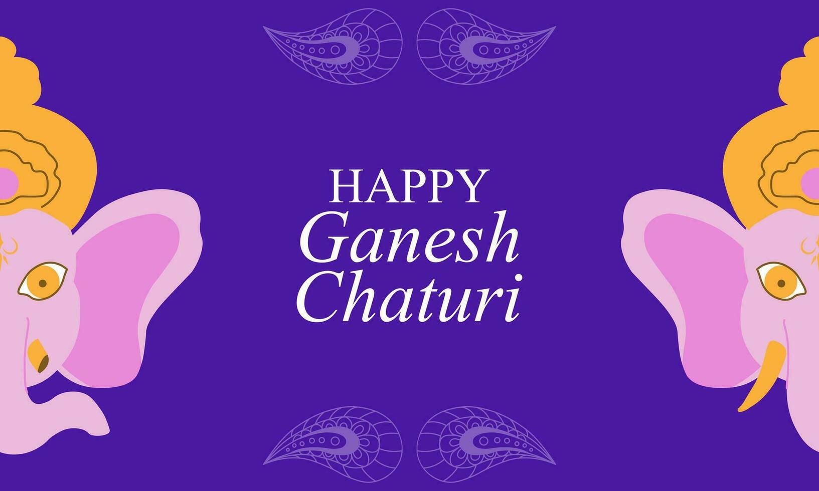 Happy Ganesh Chaturthi for Greeting Card, Poster, Background for Ganesh Chaturthi Festival of India vector