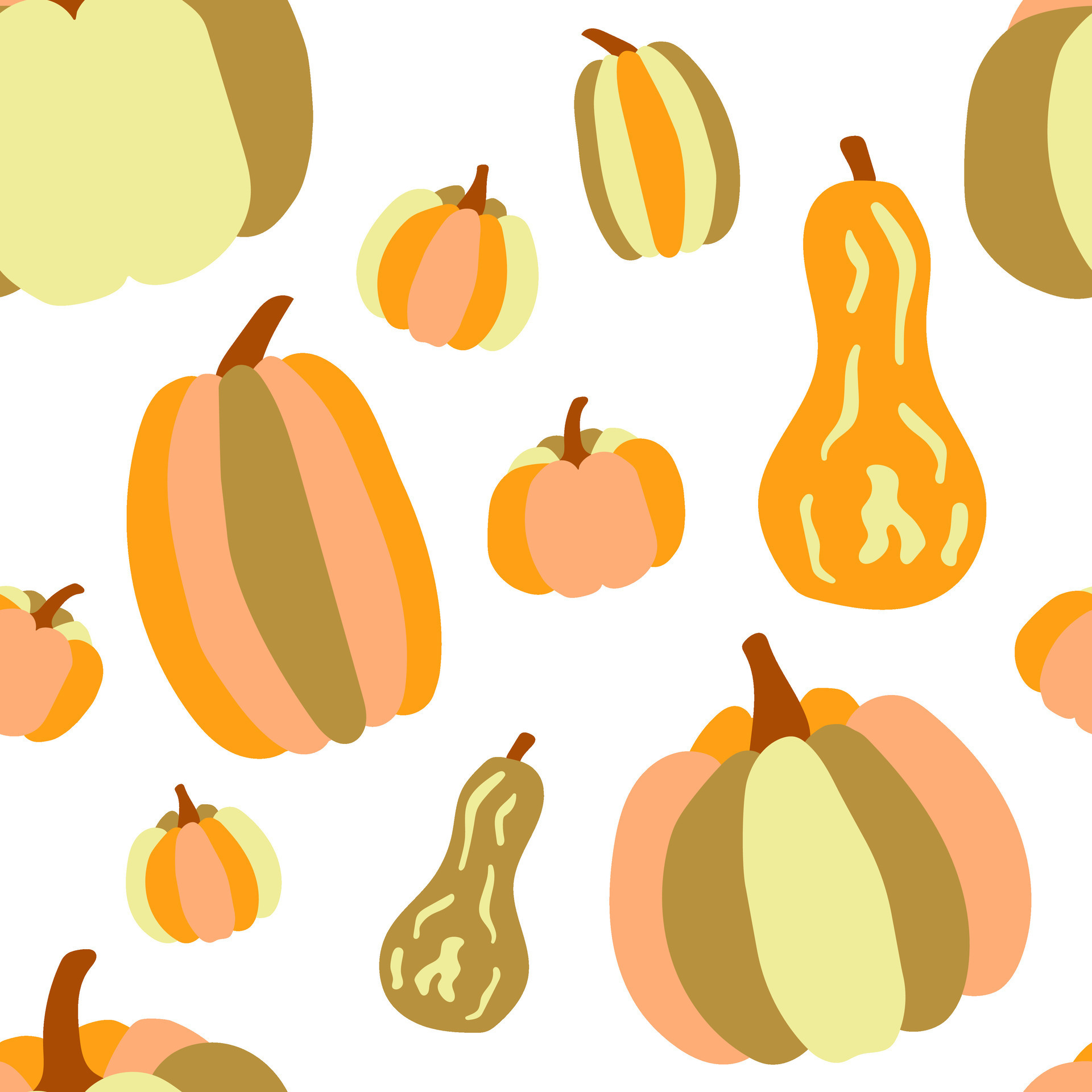 Seamless pattern with gourds 26123125 Vector Art at Vecteezy