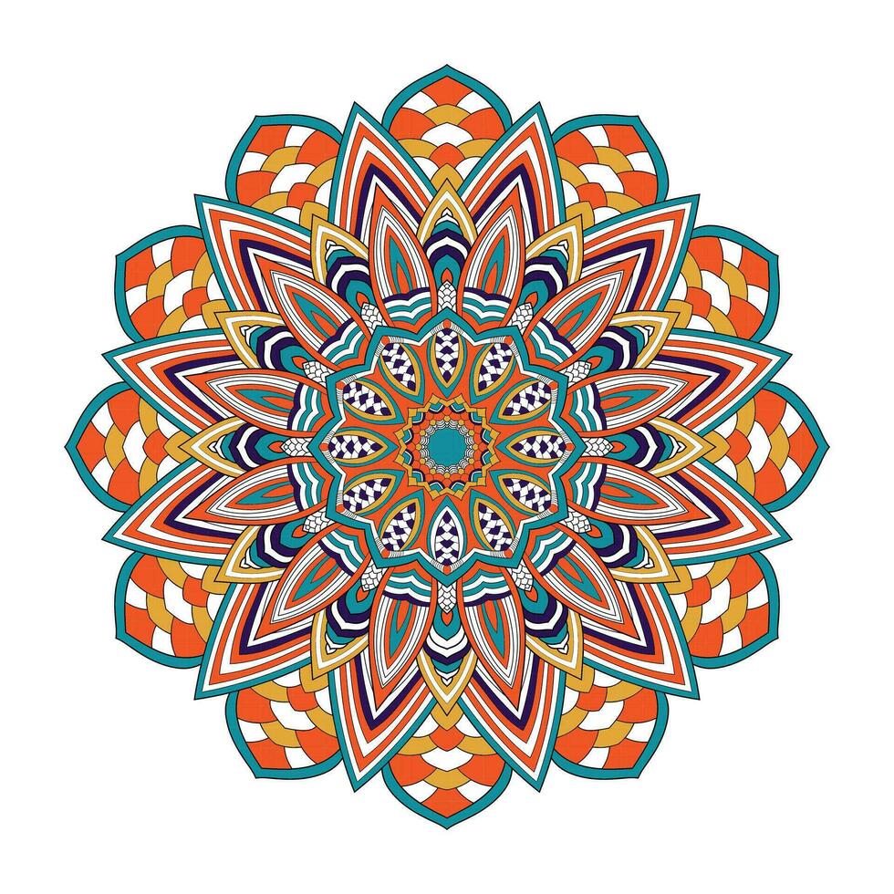 Luxury flora modern mandala decorative ethnic element background vector