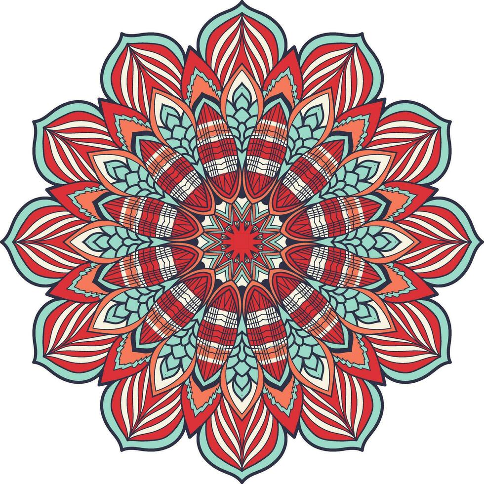 Colorful floral mandala background design vector