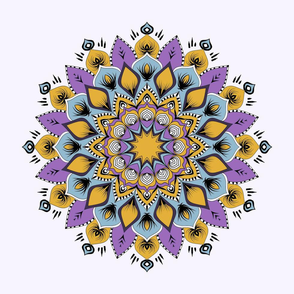 Stylish elegant mandala  vector design white background