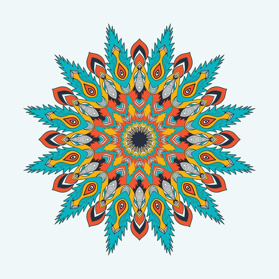 Mandala design template. Round Ornament Pattern or arabesque pattern arabic islamic east style. Book cover. vector