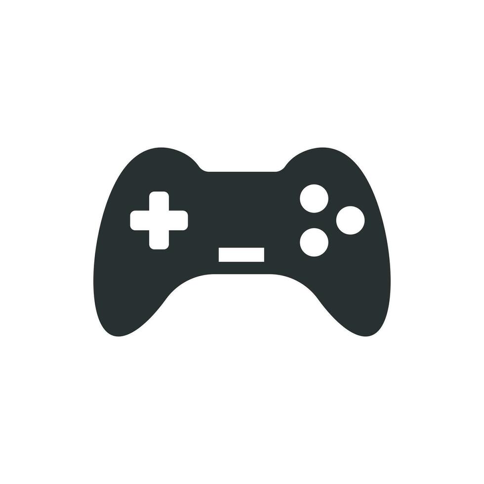 palanca de mando firmar icono en plano estilo. gamepad vector ilustración en blanco aislado antecedentes. juego de azar consola controlador negocio concepto.