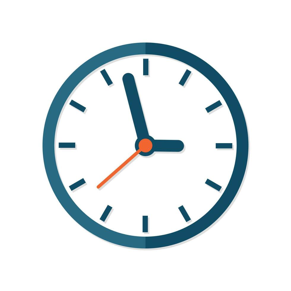 Clock sign icon in flat style. Time management vector illustration on white isolated background. Timer business concept.