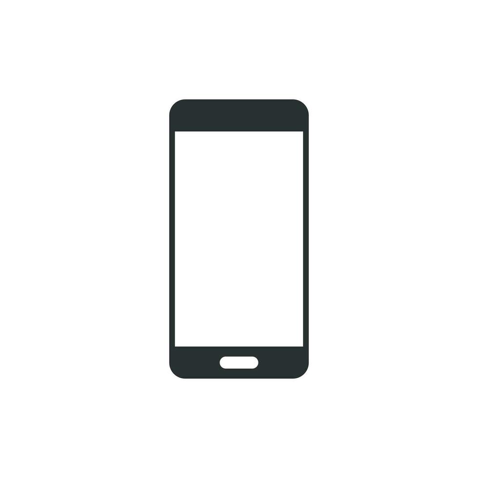 Phone device sign icon in flat style. Smartphone vector illustration on white isolated background. Telephone business concept.
