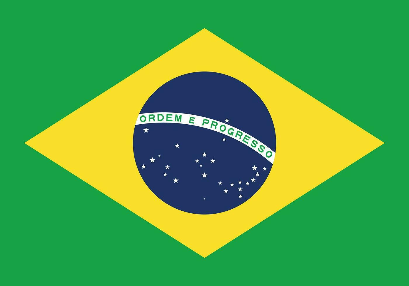 Brazil flag icon in flat style. National sign vector illustration. Politic business concept.