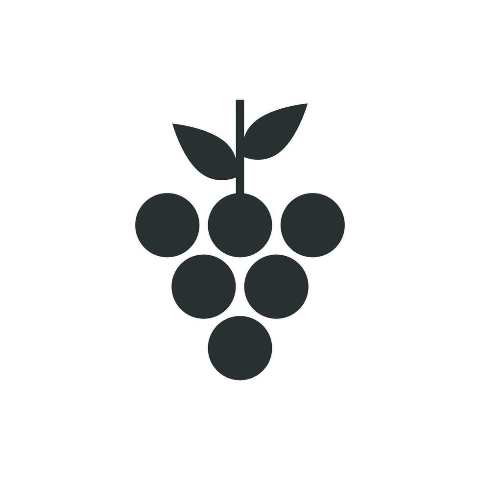 uva frutas firmar icono en plano estilo. vid vector ilustración en blanco aislado antecedentes. vino uvas negocio concepto.