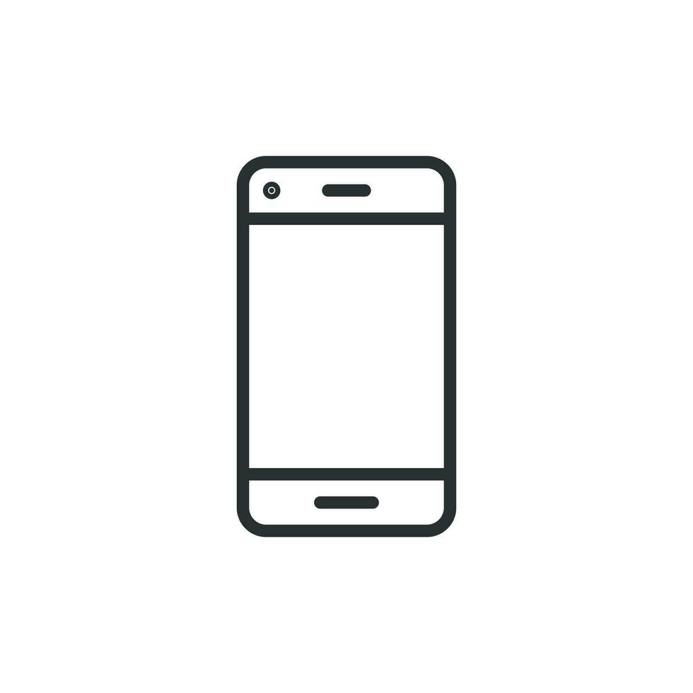 Phone device sign icon in flat style. Smartphone vector illustration on white isolated background. Telephone business concept.