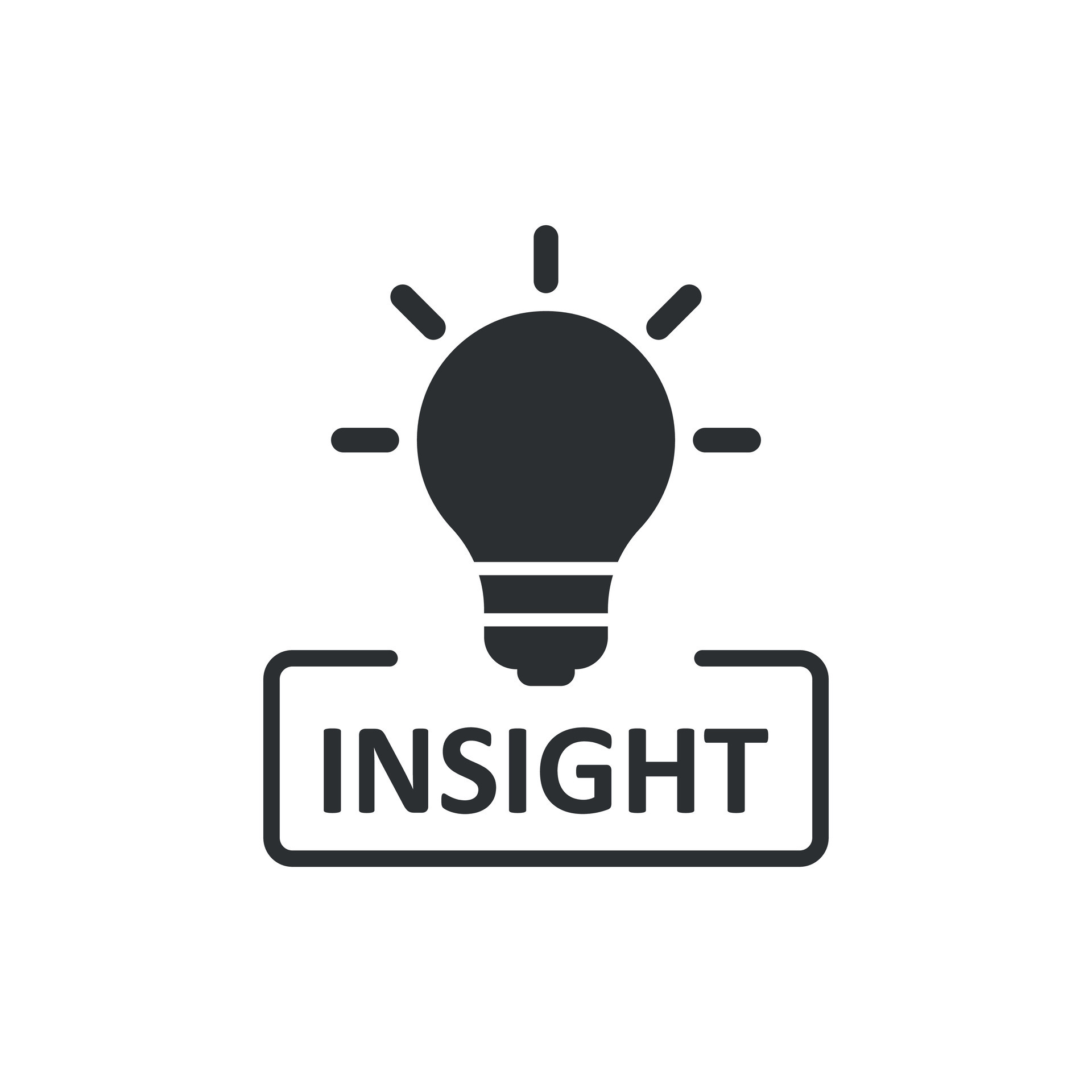 Insight icon in flat style. Bulb vector illustration on white isolated ...