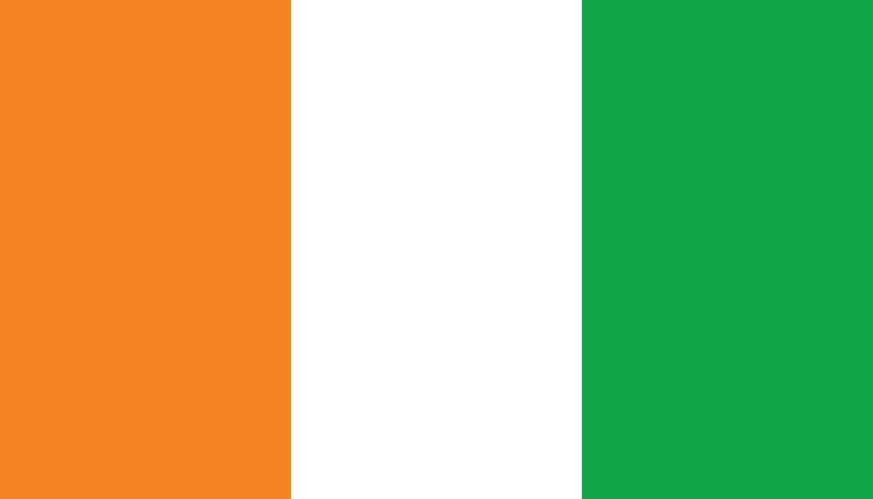 Ivory coast flag icon in flat style. Cote d'ivoire national sign vector illustration. Politic business concept.