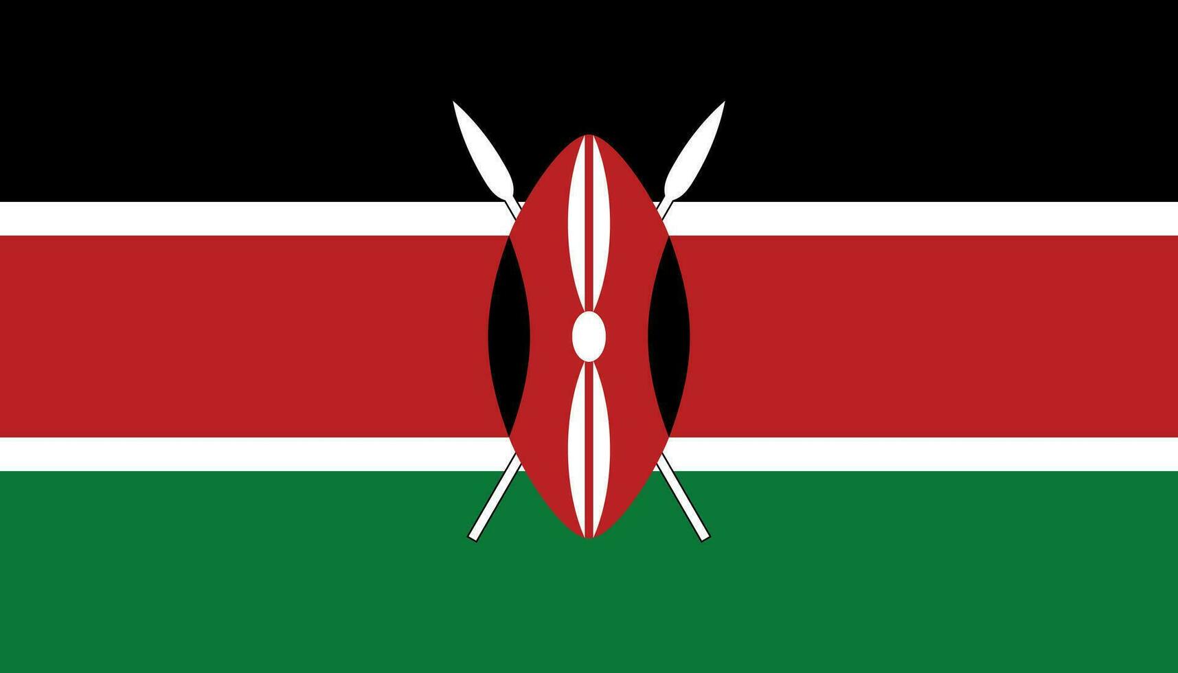 Kenya flag icon in flat style. National sign vector illustration on white isolated background. Politic business concept.