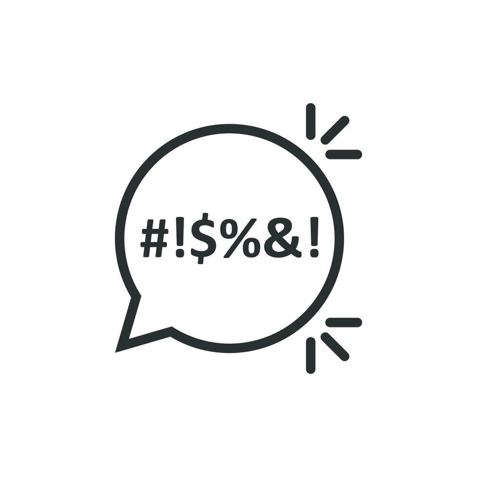 Shout speech bubble icon in flat style. Complain vector illustration on white isolated background. Angry emotion business concept.