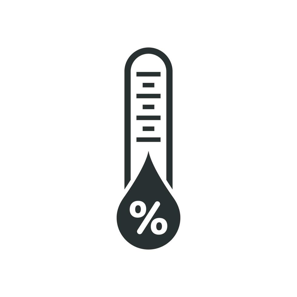 Humidity icon in flat style. Climate vector illustration on white isolated background. Temperature forecast business concept.