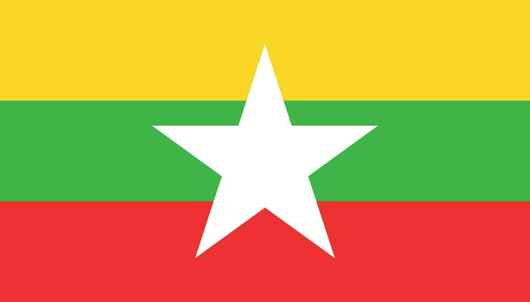 Myanmar flag icon in flat style. National sign vector illustration. Politic business concept.