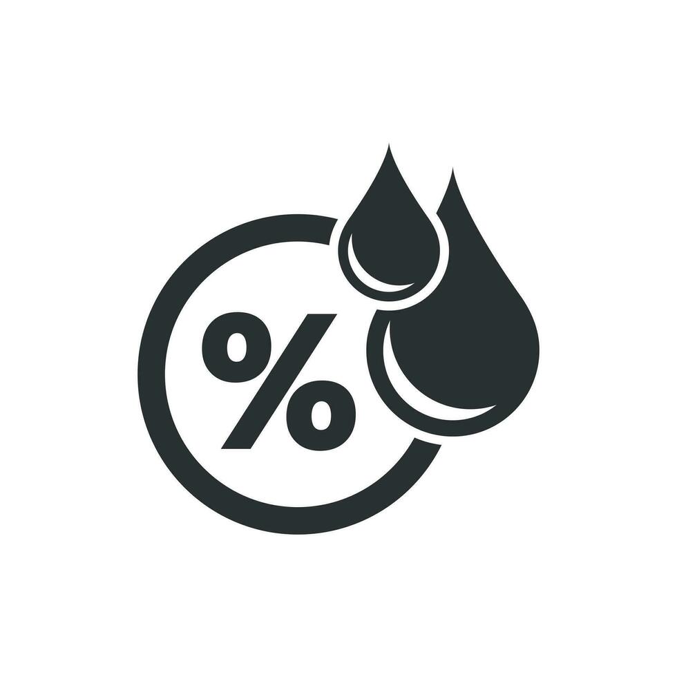 Humidity icon in flat style. Climate vector illustration on white isolated background. Temperature forecast business concept.