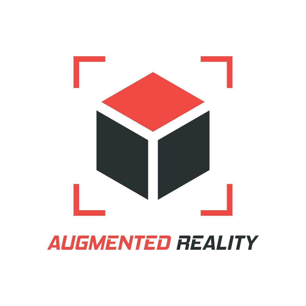 Augmented reality icon in flat style. Vr device vector illustration on white isolated background. Technology business concept.