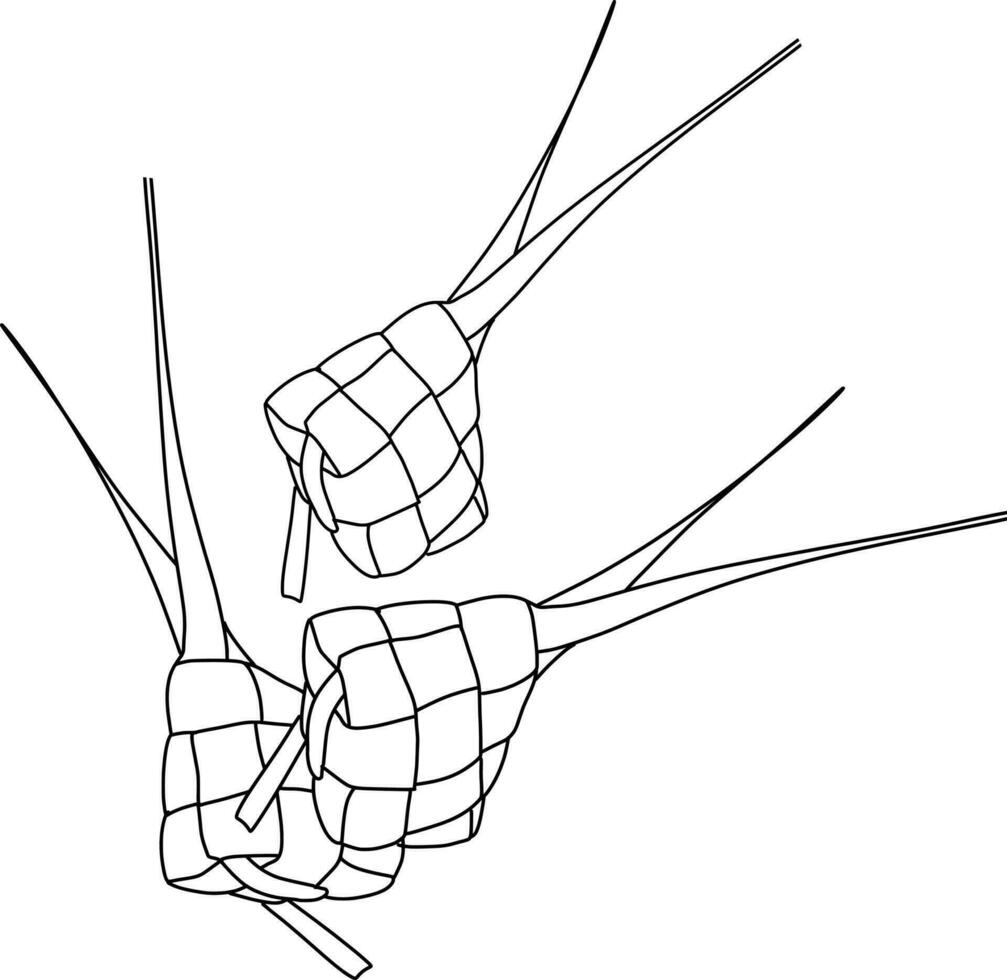 Sketch of Ketupat vector