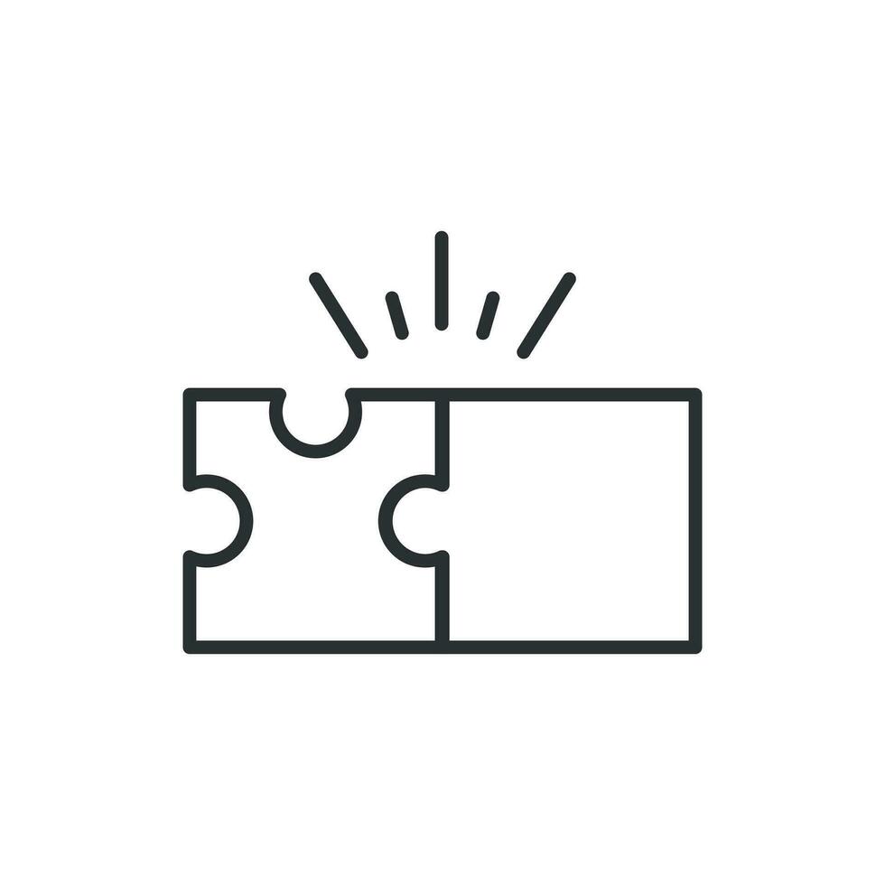 Puzzle compatible icon in flat style. Jigsaw agreement vector illustration on white isolated background. Cooperation solution business concept.