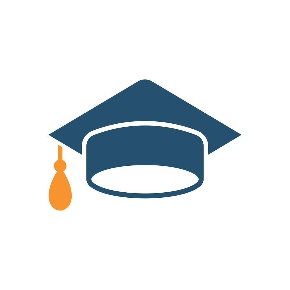Graduation cap icon in flat style. Education hat vector illustration on white isolated background. University bachelor business concept.