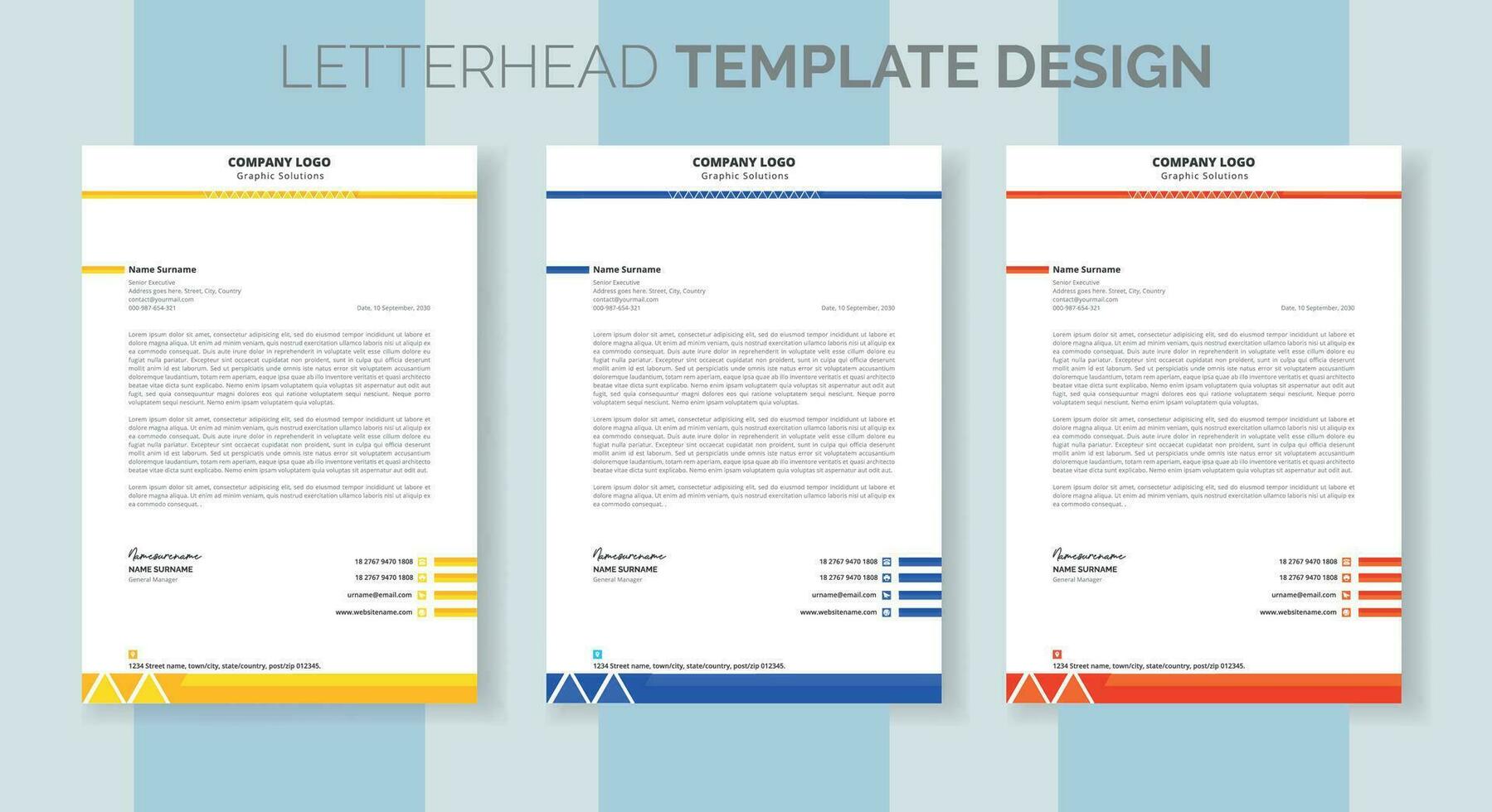 corporate modern business letterhead design template. creative modern letterhead design template for your project. letter head, letterhead, business letterhead design vector