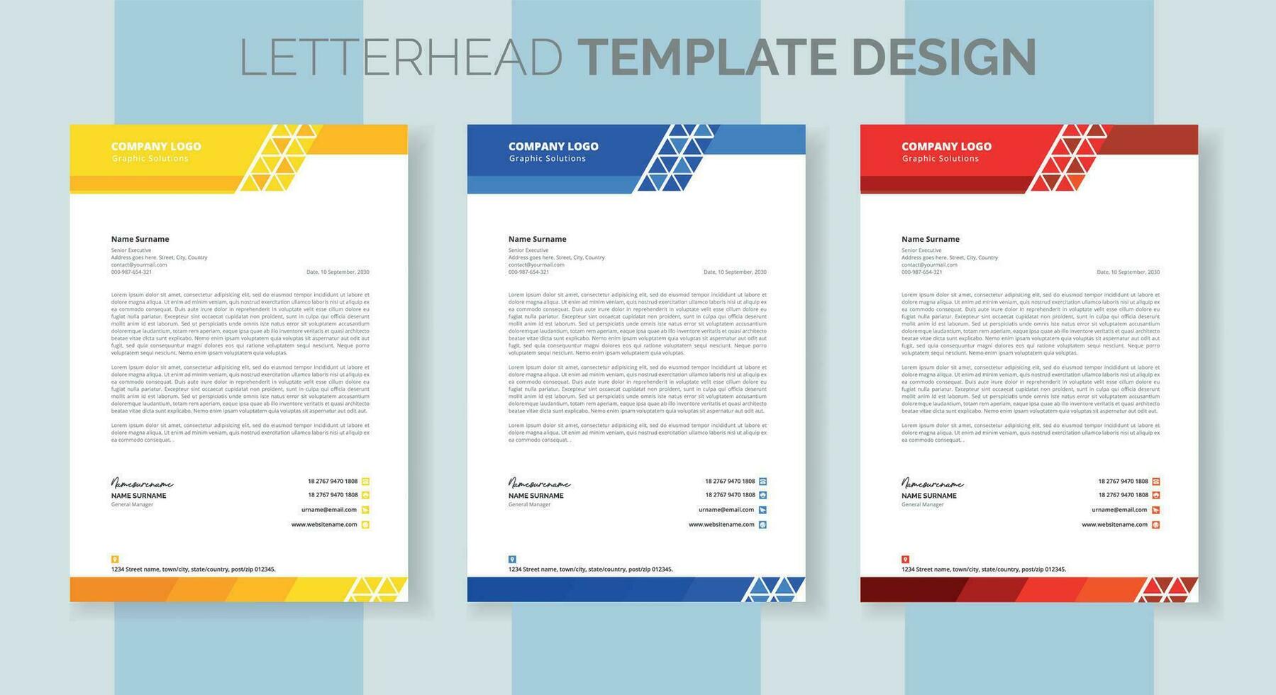 corporate modern business letterhead design template. creative modern letterhead design template for your project. letter head, letterhead, business letterhead design vector