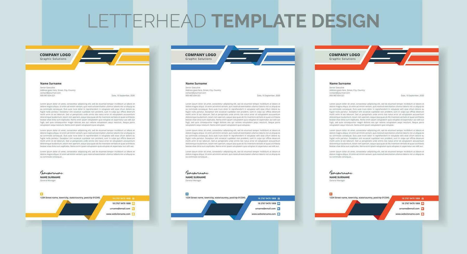 corporate modern business letterhead design template. creative modern letterhead design template for your project. letter head, letterhead, business letterhead design vector