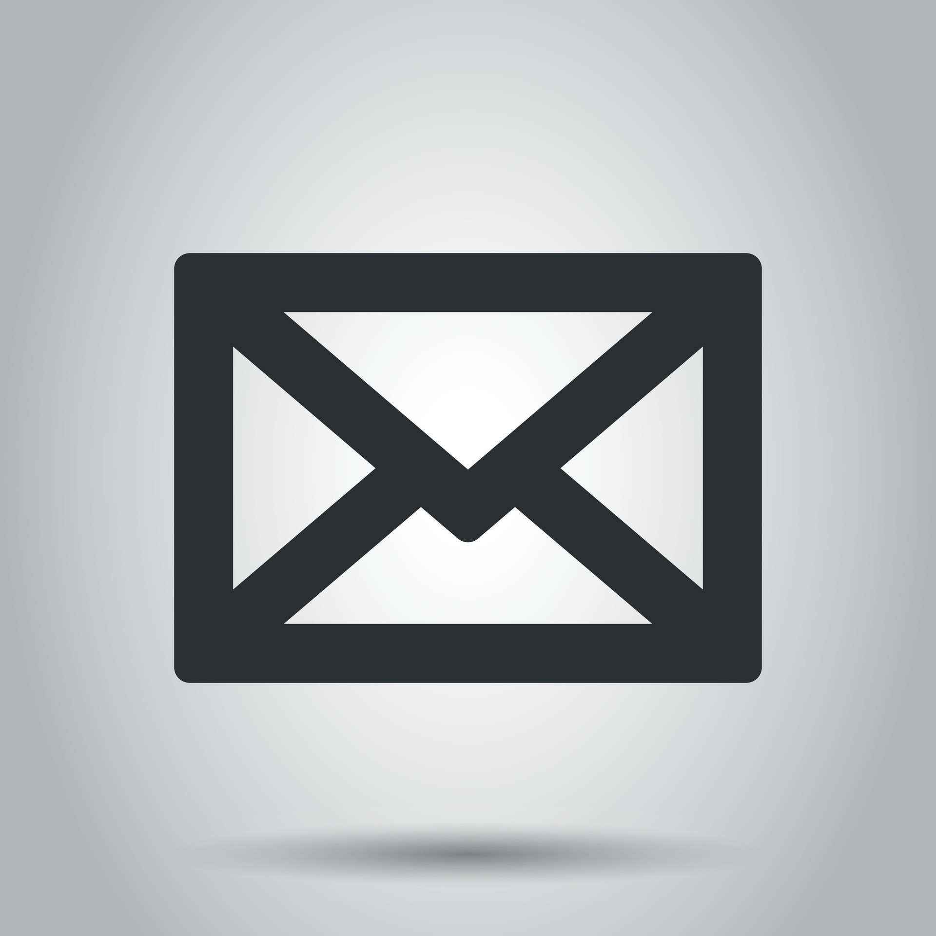 Mail envelope icon in flat style. Email message vector illustration on white background. Mailbox