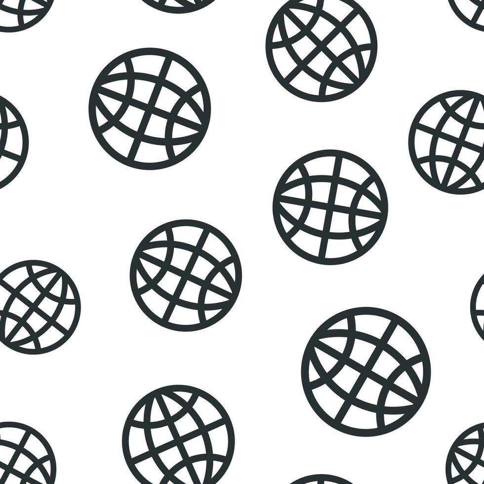 Earth planet icon seamless pattern background. Globe geographic vector illustration. Global communication symbol pattern.