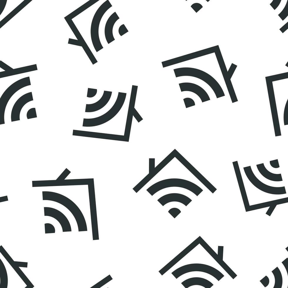 Smart home icon seamless pattern background. House control vector illustration. Smart home symbol pattern.