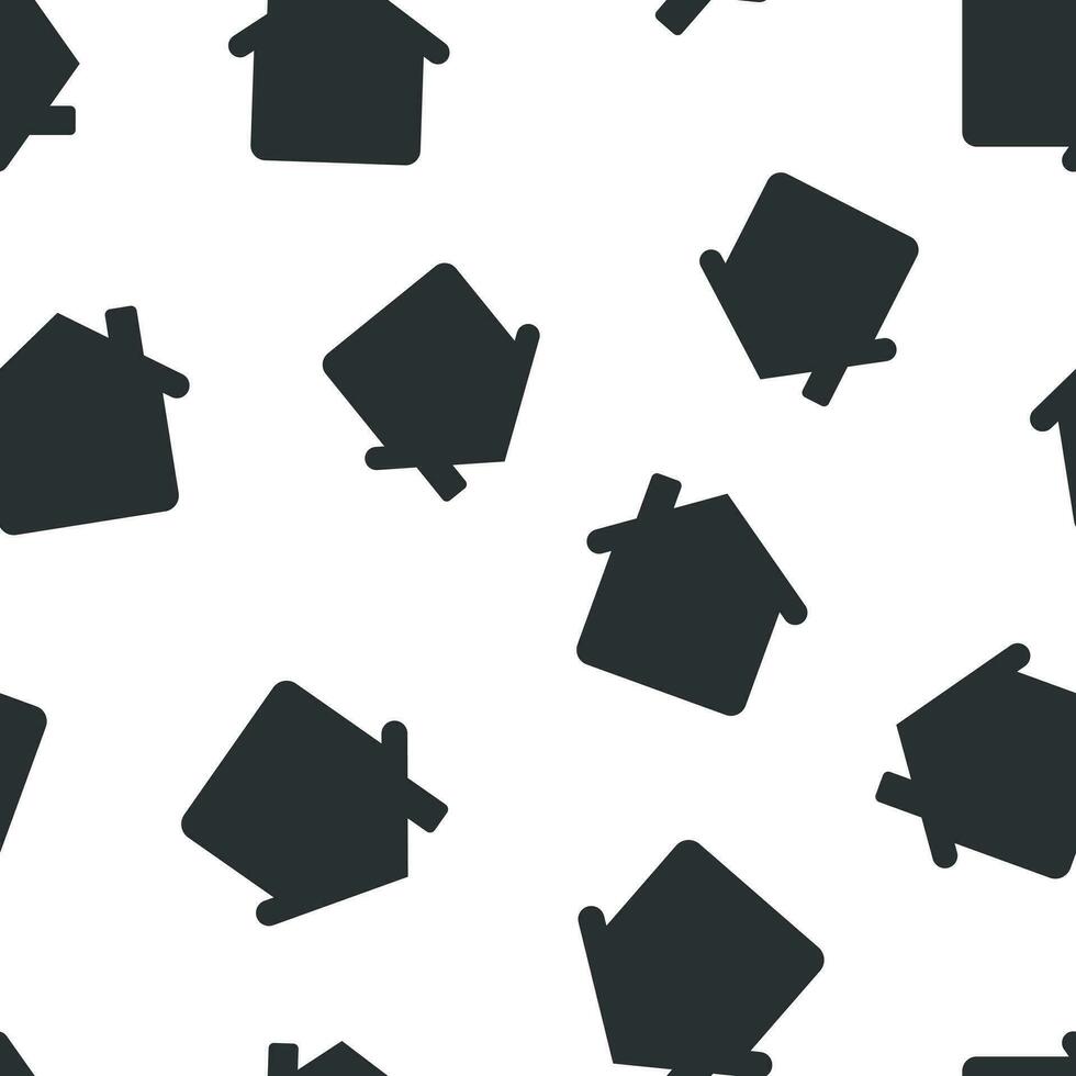 House building icon seamless pattern background. Home apartment vector illustration. House dwelling symbol pattern.