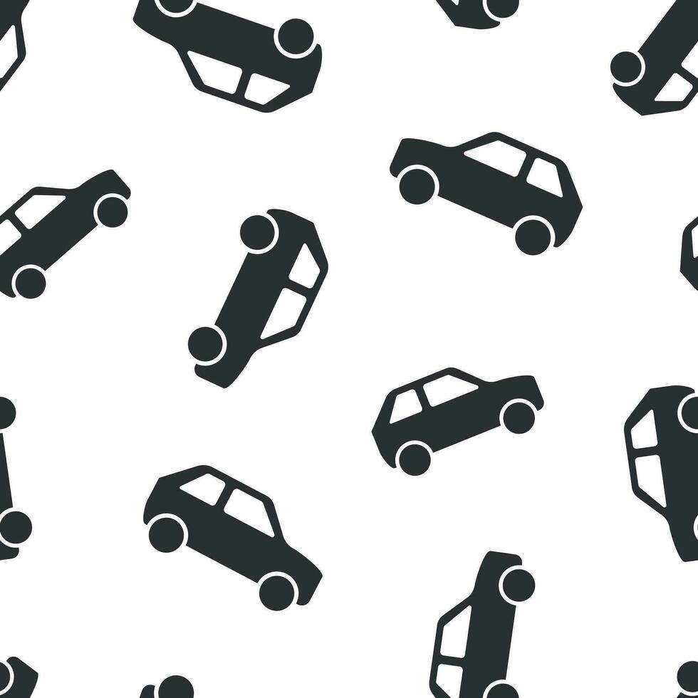 Car icon seamless pattern background. Automobile vector illustration. Auto symbol pattern.