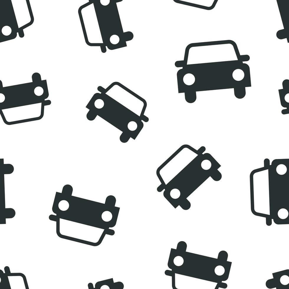 Car icon seamless pattern background. Automobile vector illustration. Auto symbol pattern.