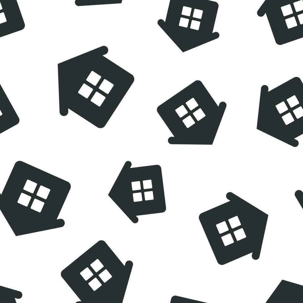 House building icon seamless pattern background. Home apartment vector illustration. House dwelling symbol pattern.