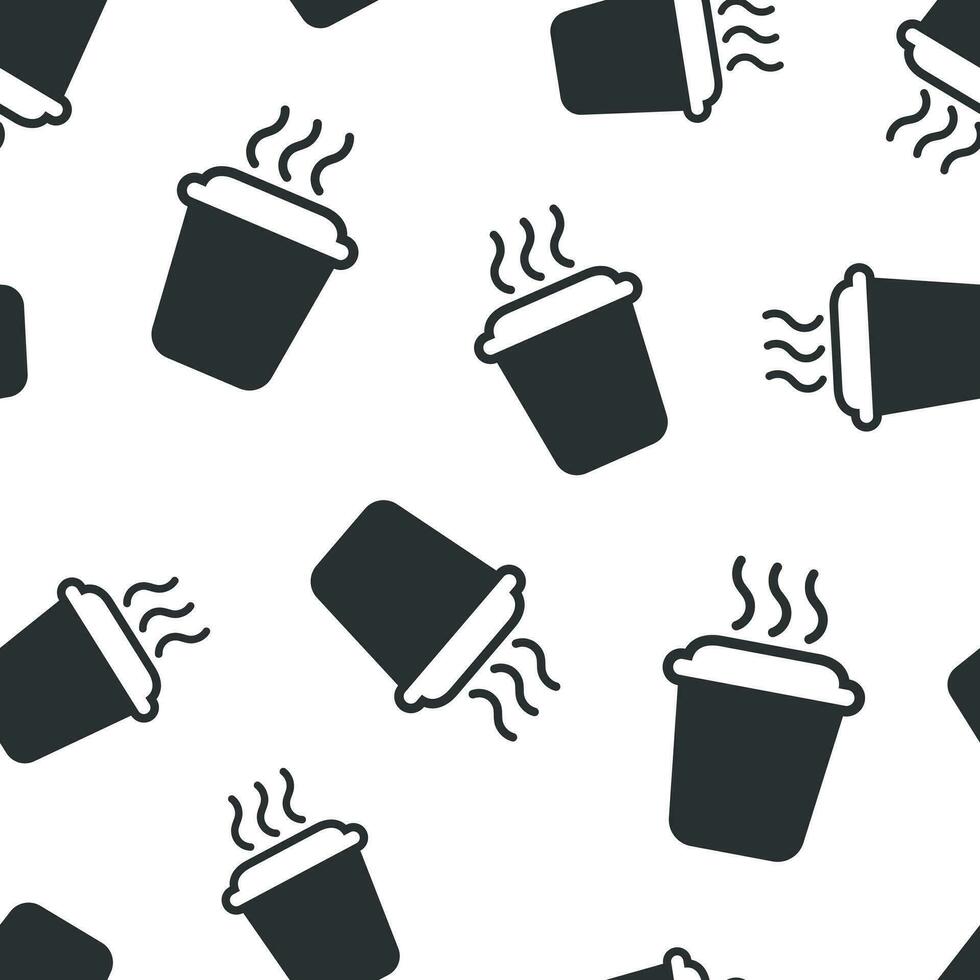 Coffee, tea cup icon seamless pattern background. Coffee mug vector illustration. Drink symbol pattern.