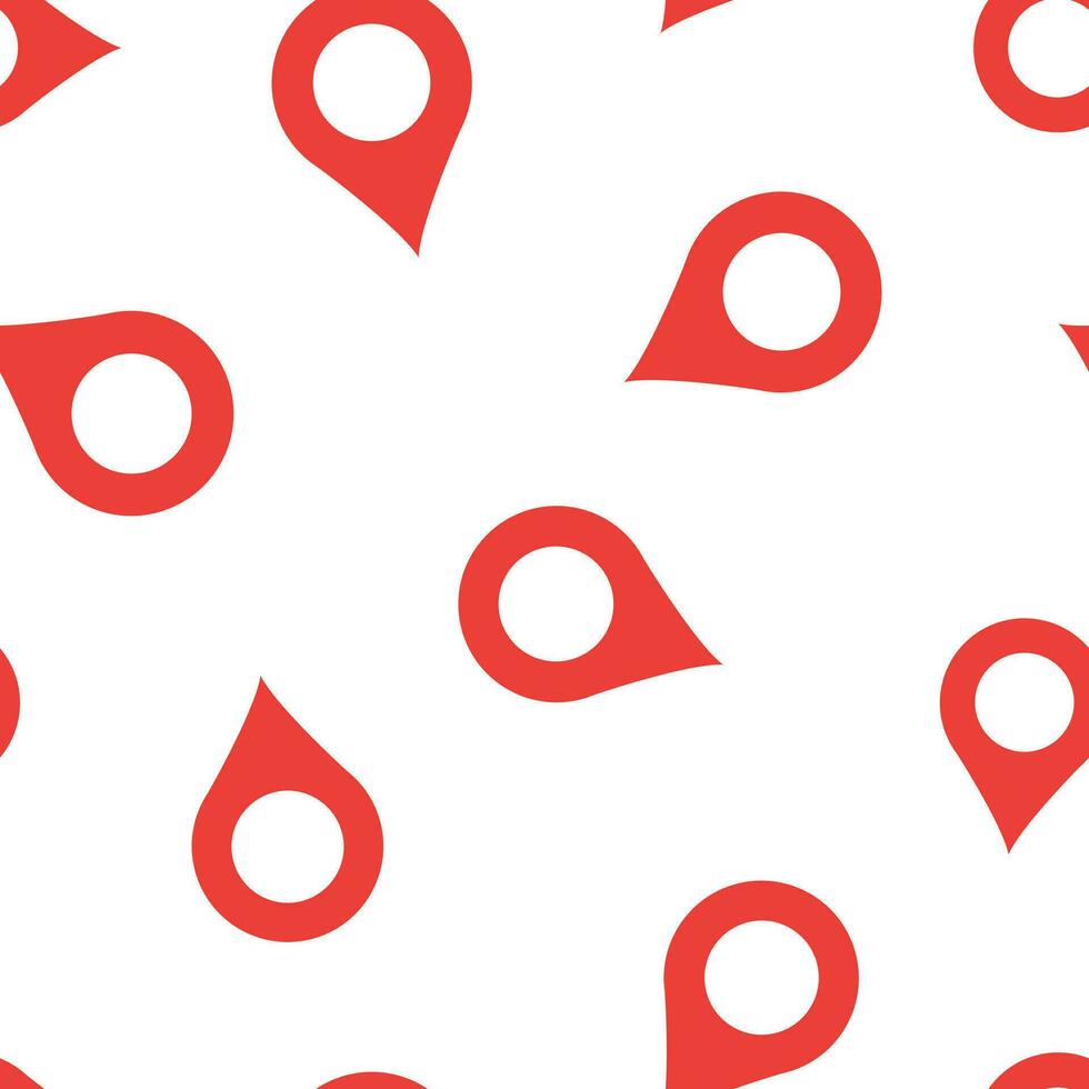 Pin map icon seamless pattern background. Gps navigation concept vector illustration. Target destination symbol pattern.