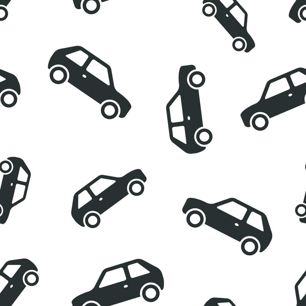 Car icon seamless pattern background. Automobile vector illustration. Auto symbol pattern.