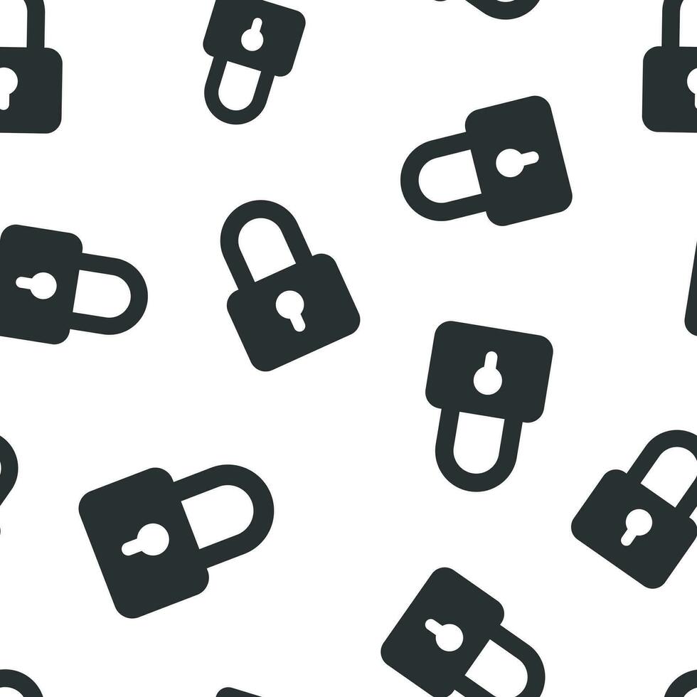 Padlock icon seamless pattern background. Business concept vector illustration. Lock, unlock security symbol pattern.