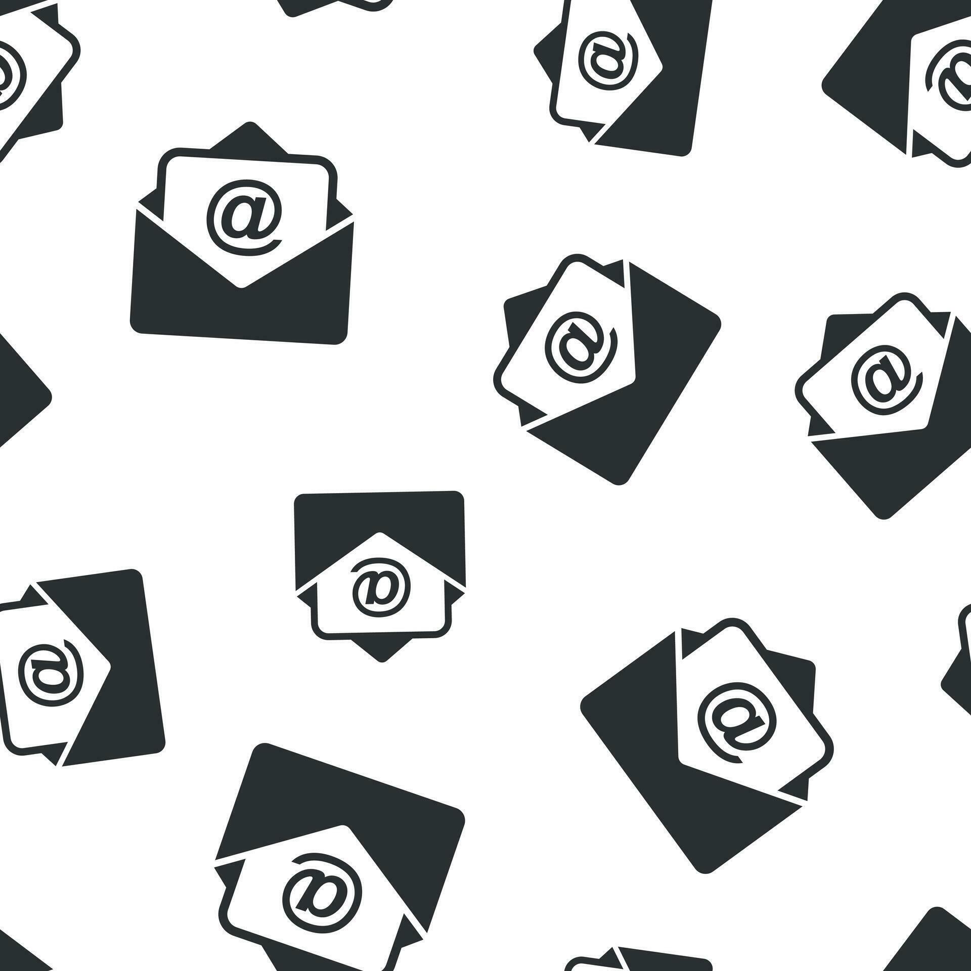 Mail envelope icon seamless pattern background. Email message vector illustration. Mailbox e
