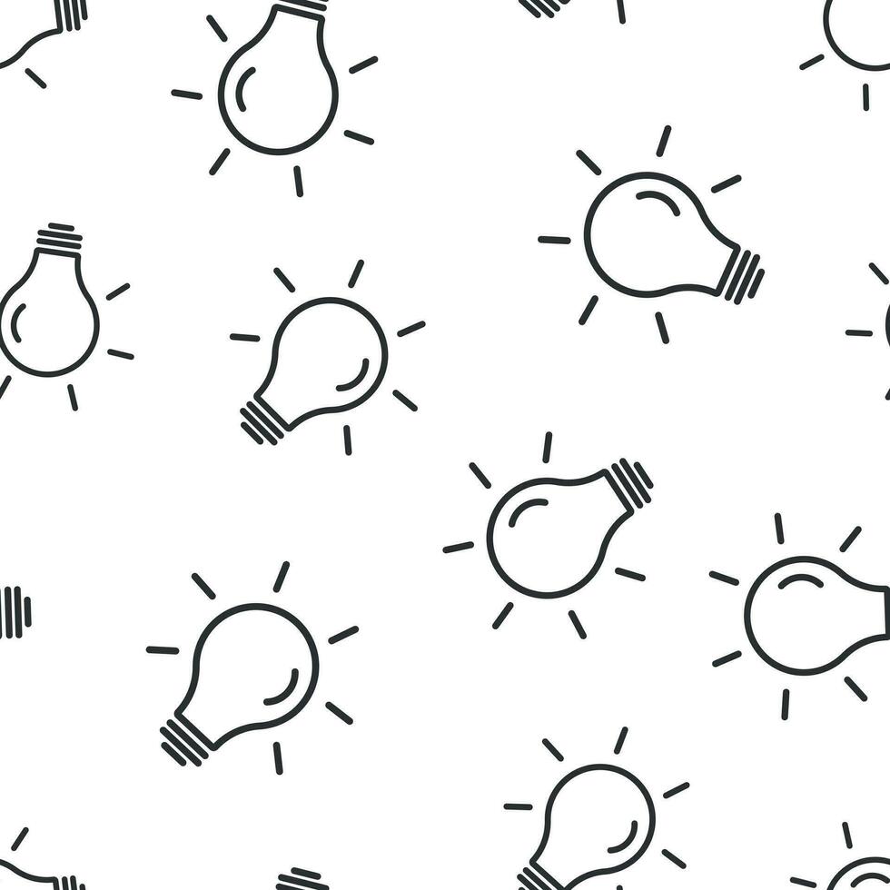 Light bulb icon seamless pattern background. Lightbulb vector illustration. Lamp idea symbol pattern.