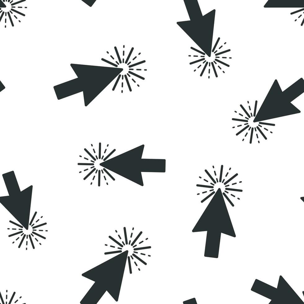 Computer mouse cursor icon seamless pattern background. Arrow vector illustration. Mouse aim symbol pattern.